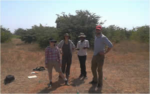 Ellen at the field school with Australian colleagues